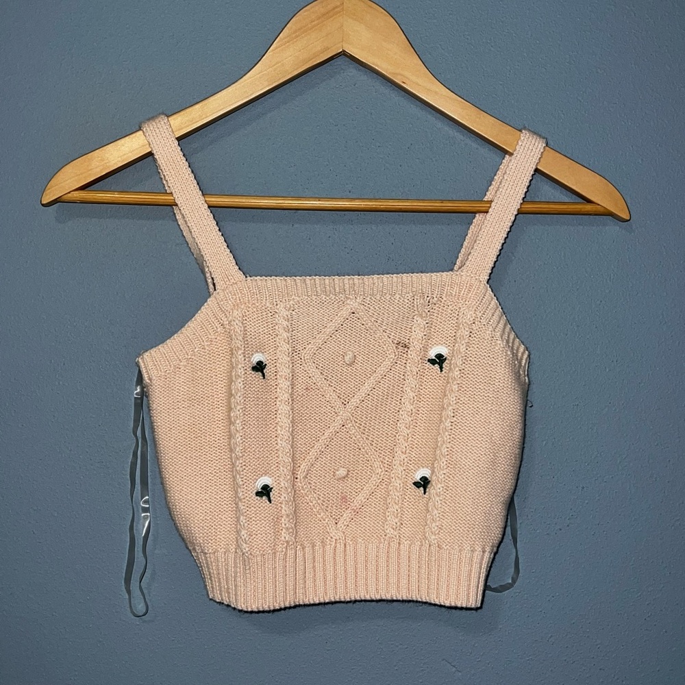 knit sweater crop top